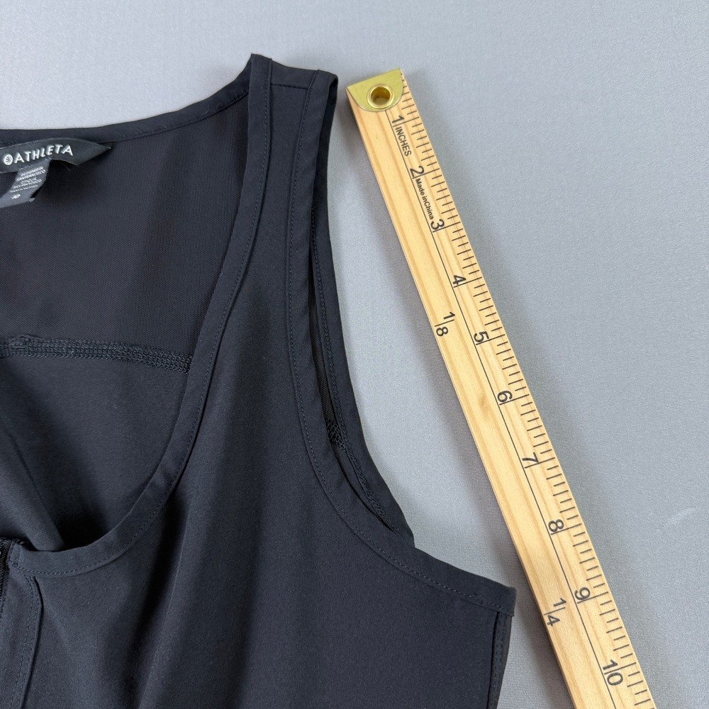 Athleta Expedition Skort Mini Dress Black Sleeveless Half Zip Active Womens 10 - Picture 9 of 16